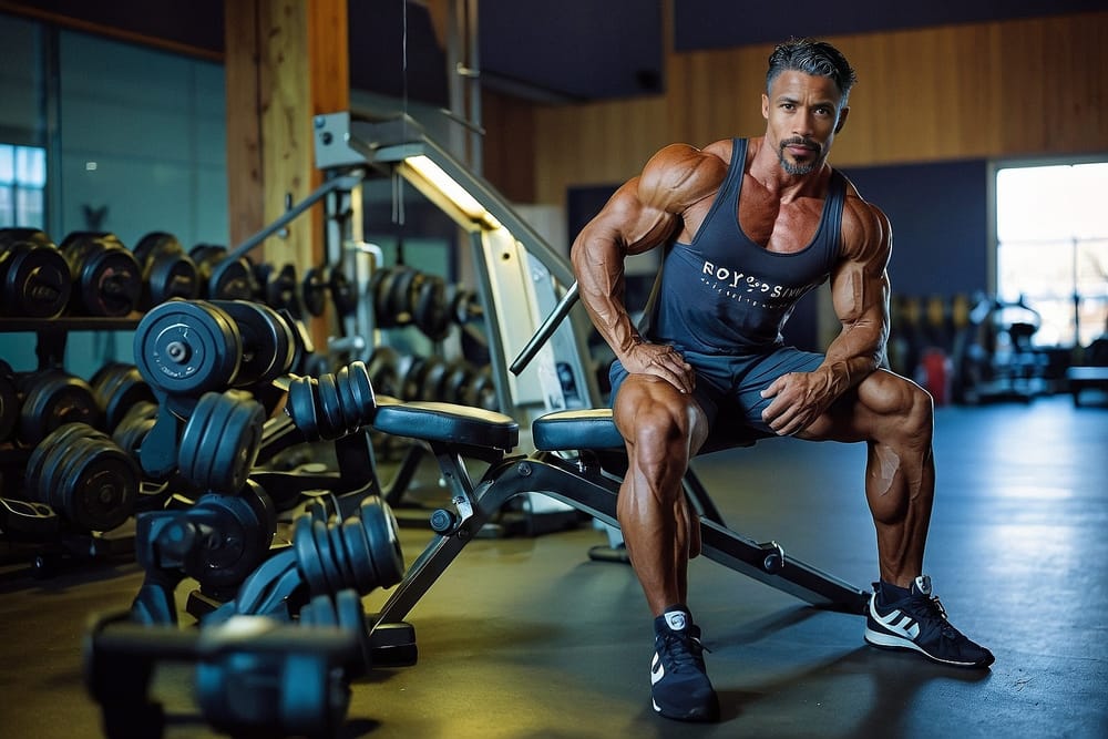 Close-up of a person performing targeted leg and arm exercises for muscle growth